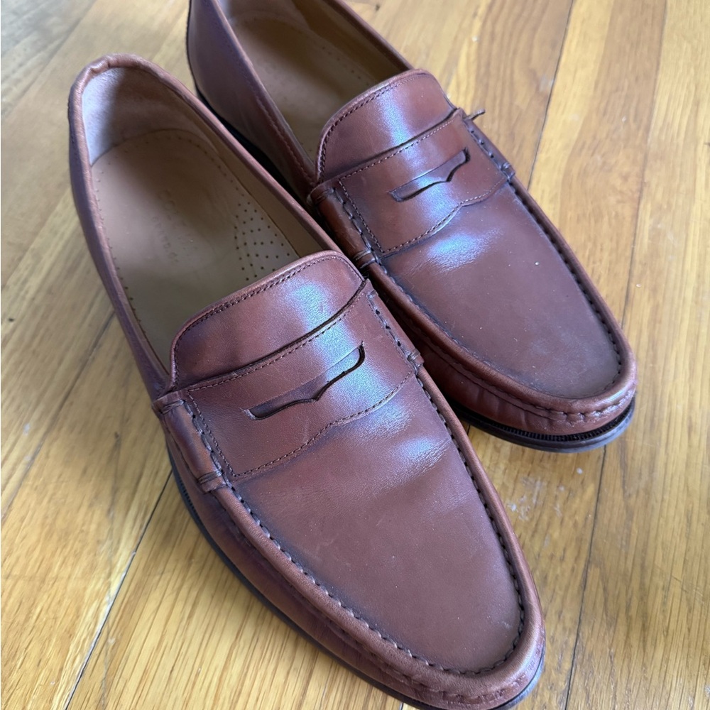 Cole Haan Brown Leather Loafers with Moccasin Toe